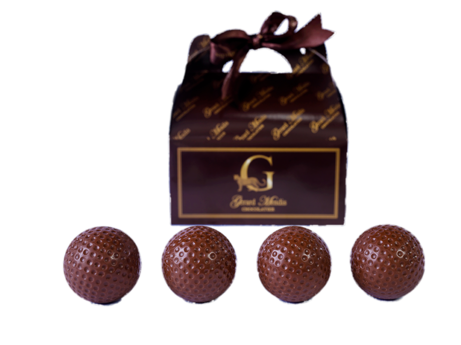 CHOCOLATE GOLF BALLS 4 GOLF BALLS