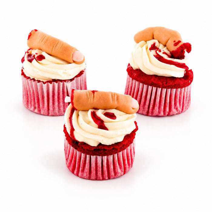 BLOODY FINGER FRIGHTS, 12 Spooktacular Cupcakes