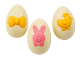 WHITE CHOCOLATE EASTER EGGS  - 3-PACK