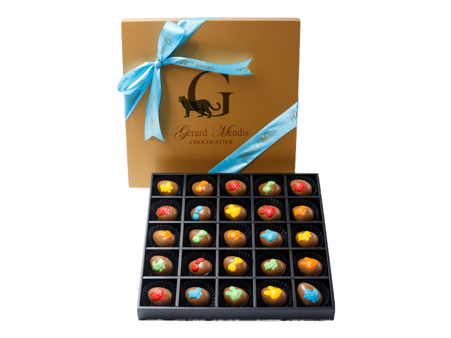 LUXURY EASTER CHOCOLATE EGGS, 25 PIECE CHOCOLATE BOX