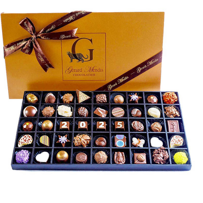 2025, CLASSIC WOODEN 45 PIECE CHOCOLATE BOX