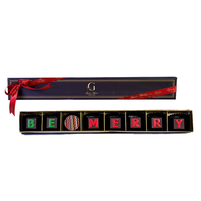 BE MERRY, 8 PIECE BOX OF CHOCOLATES