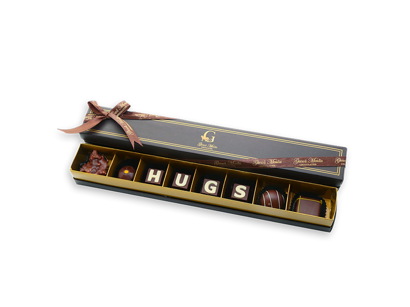 HUGS 8 PIECE CHIC PAPERBOARD BOX– Gerard Mendis Chocolatier