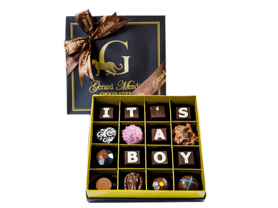 IT'S A BOY 16 PIECE CHIC PAPERBOARD BOX